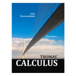 Thomas’ Calculus Early Transcendentals 13th
